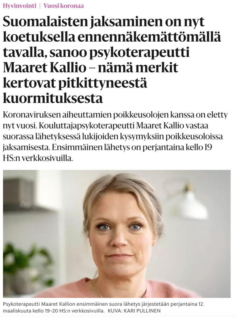 HS: Vuosi koronaa