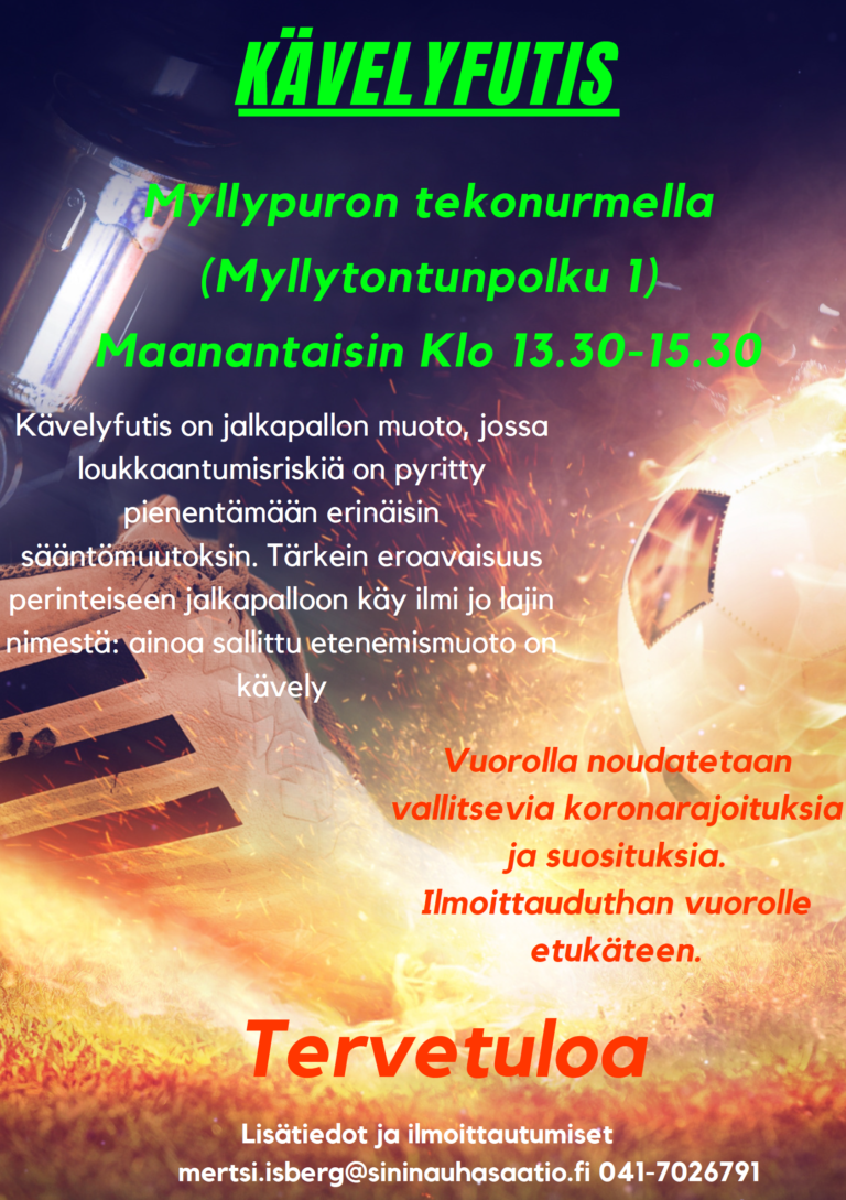 Kuvakaappaus kävelyfutismainoksesta