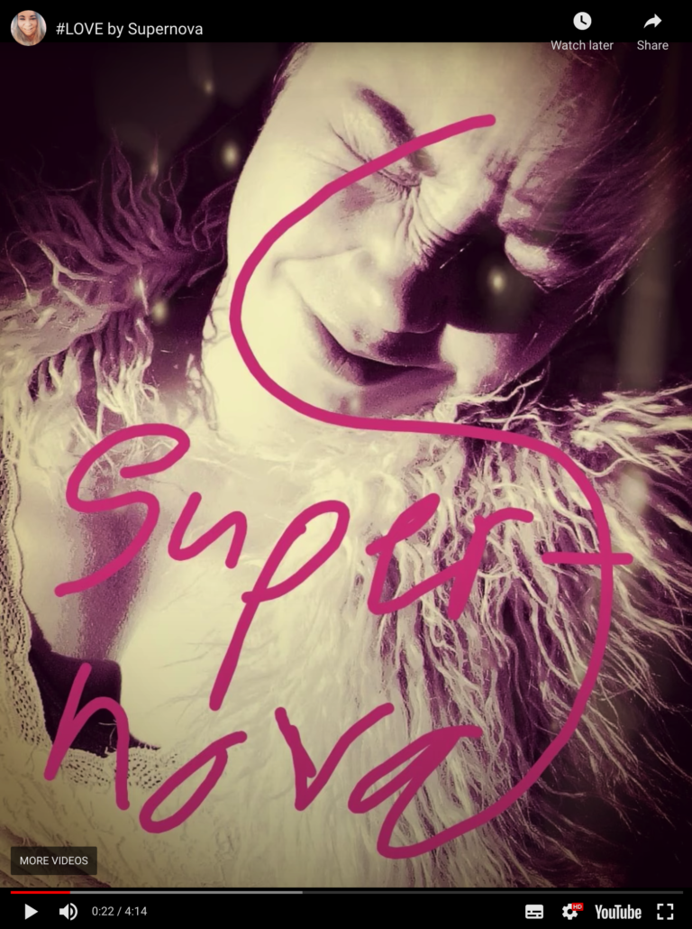 Youtube-kuvakaappaus #LOVE by Supernova -videosta