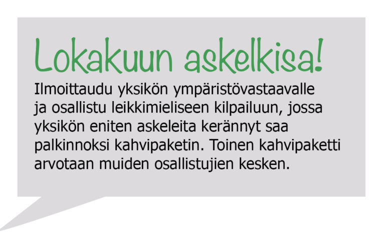 Liikettä lokakuuhun!
