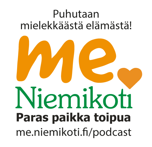 Podcast-logo, jossa lukee mm. puhutaan mielekkäästä elämästä